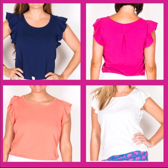 🚨CLOSET CLOSING🚨 Ruffle Sleeve Tee - Picture 1 of 5